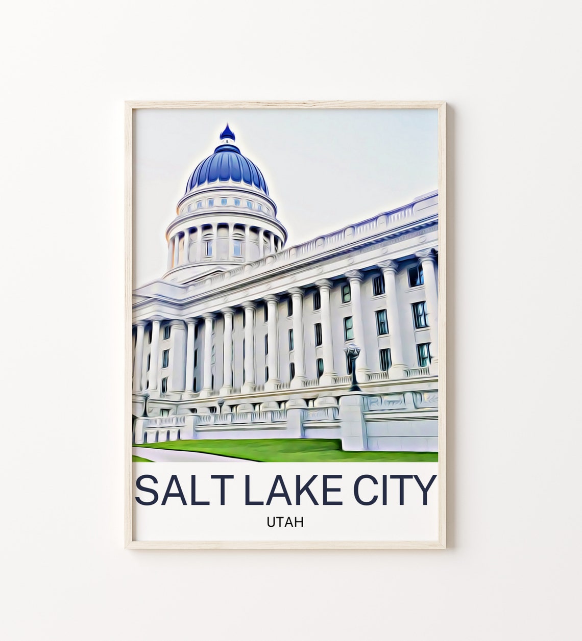 Salt Lake City Print Salt Lake City Art Salt Lake City Wall Art Salt Lake City Art Print Salt Lake City Artwork Salt Lake City Poster