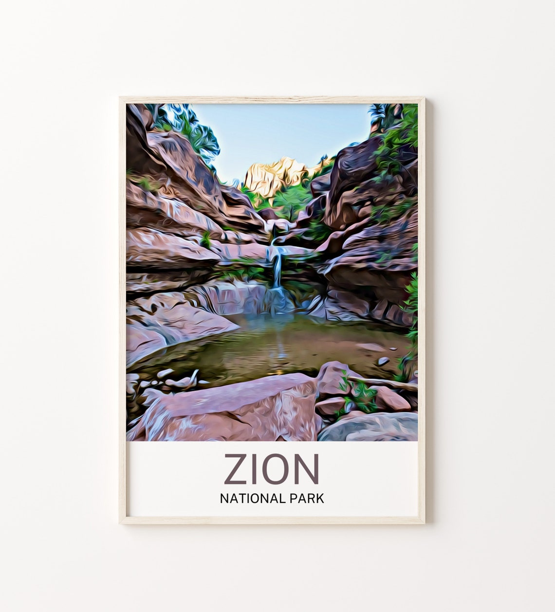 Zion National Park Travel Print Zion National Park Wall Art Zion National Park Art Zion National Park Artwork Zion National Park