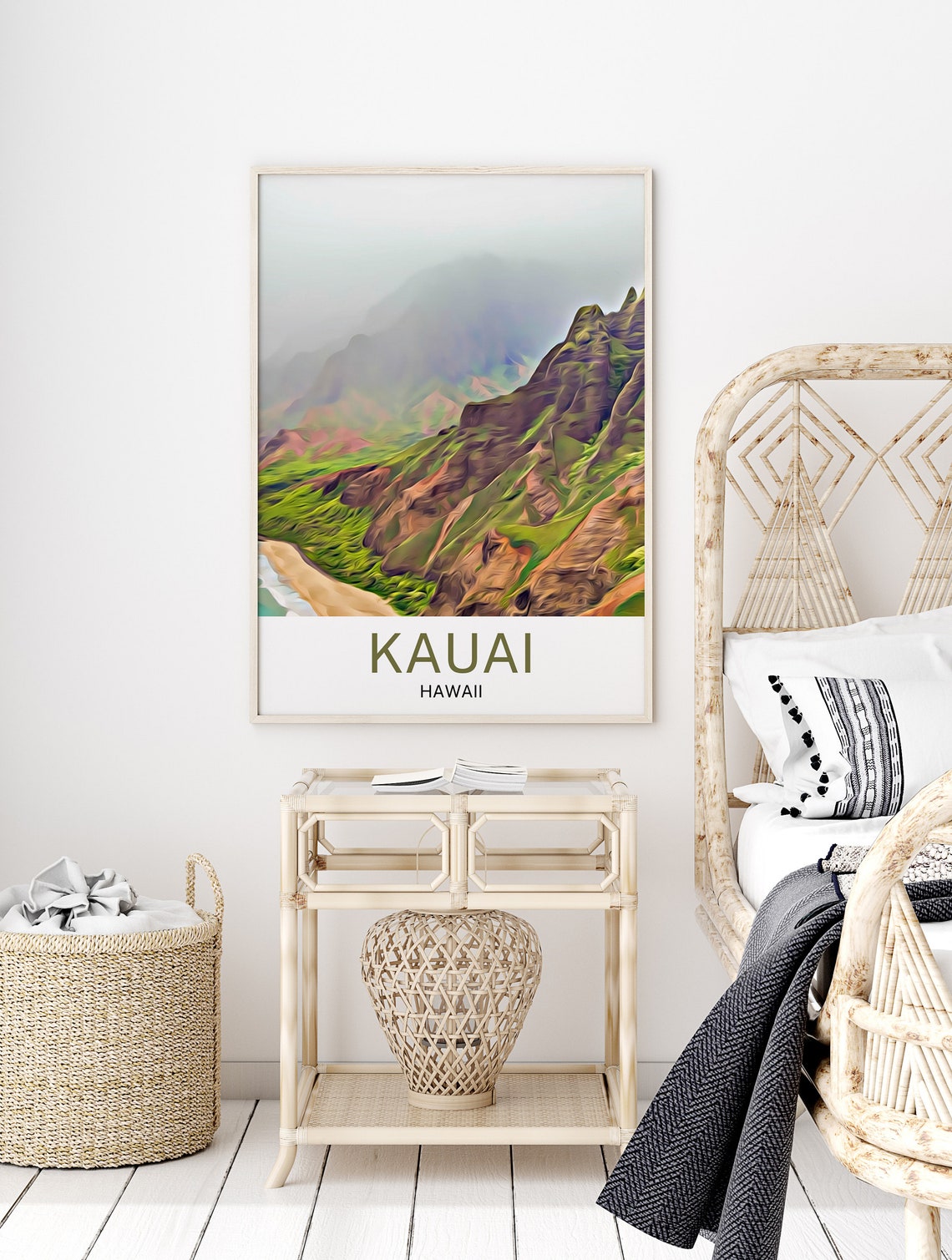 Kauai Travel Print Kauai Wall Art Kauai Art Kauai Artwork Kauai Art Print Kauai Gift Kauai Poster Kauai Travel Poster Print - Image 2