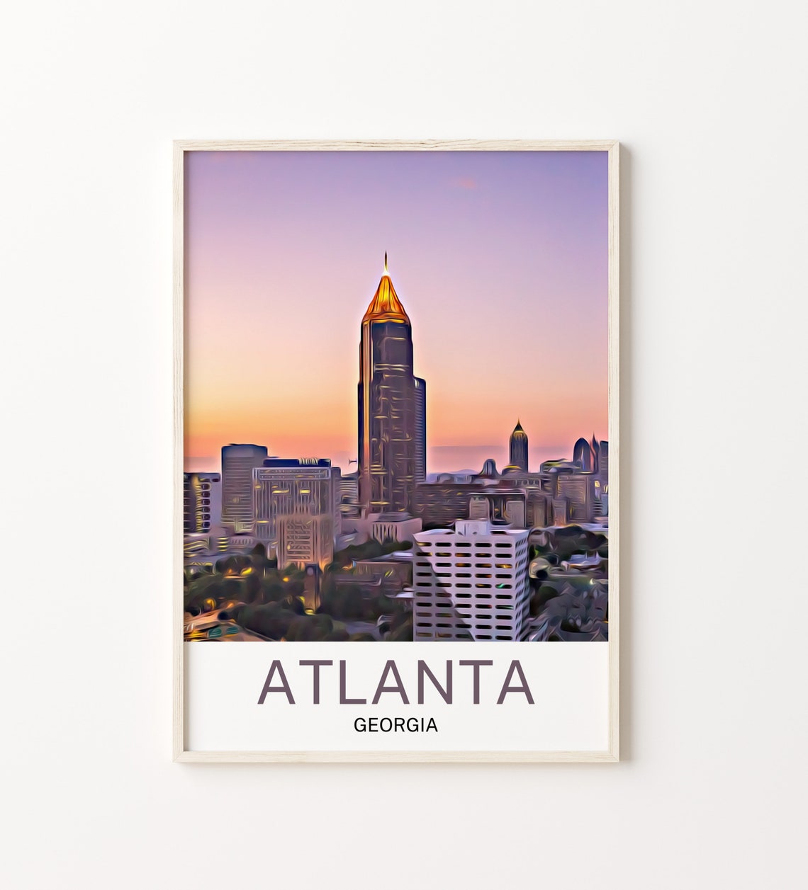 Atlanta Atlanta Print Atlanta Wall Art Atlanta Poster Atlanta Wall Decor Atlanta Souvenir Atlanta Poster Atlanta Gift Travel