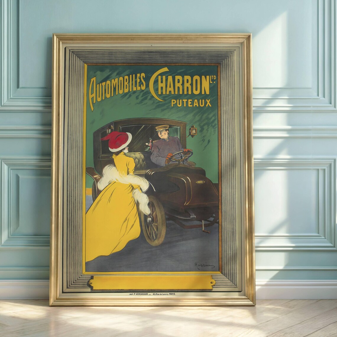 Automobiles Charron 1906 Leonetto Cappiello Vintage French Car Poster