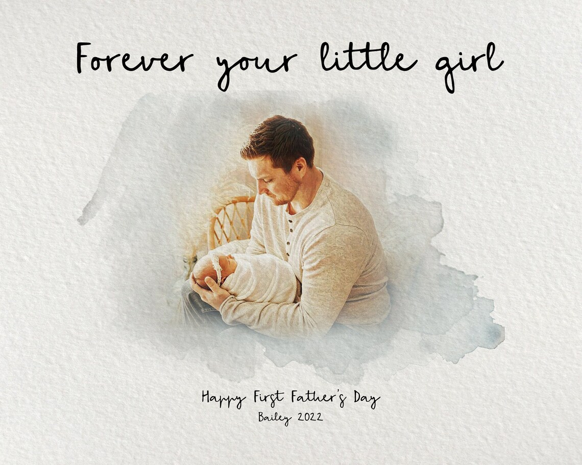 Personalized Fathers Day Gift, Custom Dad Portrait - Image 6