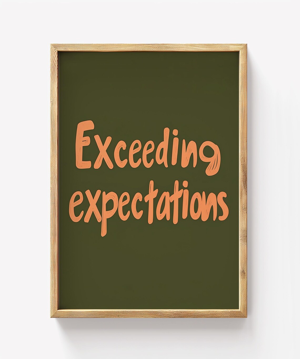 Exceeding Expectations Motivational Wall Art Print Modern Office Decor Inspirational Quote
