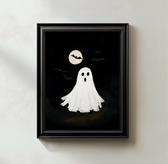 Friendly Art Print Dark Academia Halloween Decor