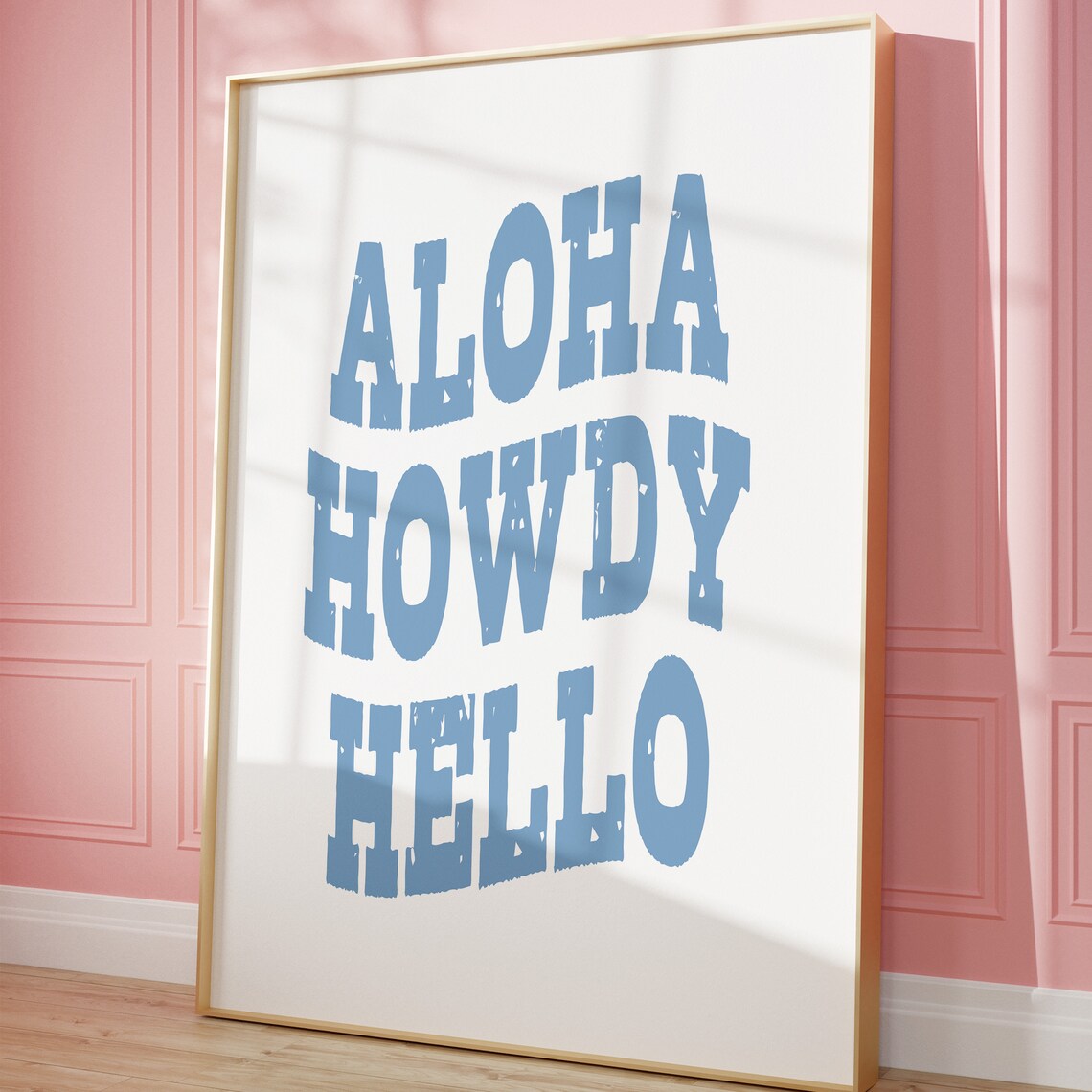 Cowgirl Aloha Howdy Hello Wall Art Poster - Image 5