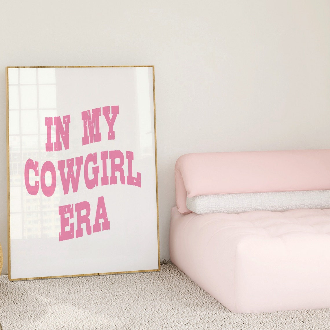 In My Cowgirl Era Wall Art Print Trendy Cowgirl Wall Art Cowgirl Coastal Pink Western Inspired Wall Art Trendy College Gallery Wall Art - Image 3
