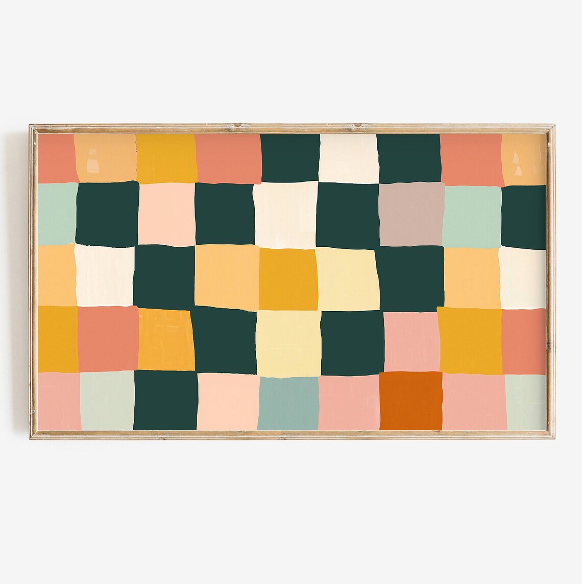 Colorful Checkered Spring Summer Art Print