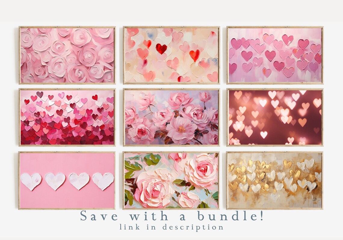 Pink Peony Roses Bouquet Lavender Textured Impasto Floral Poster - Image 2