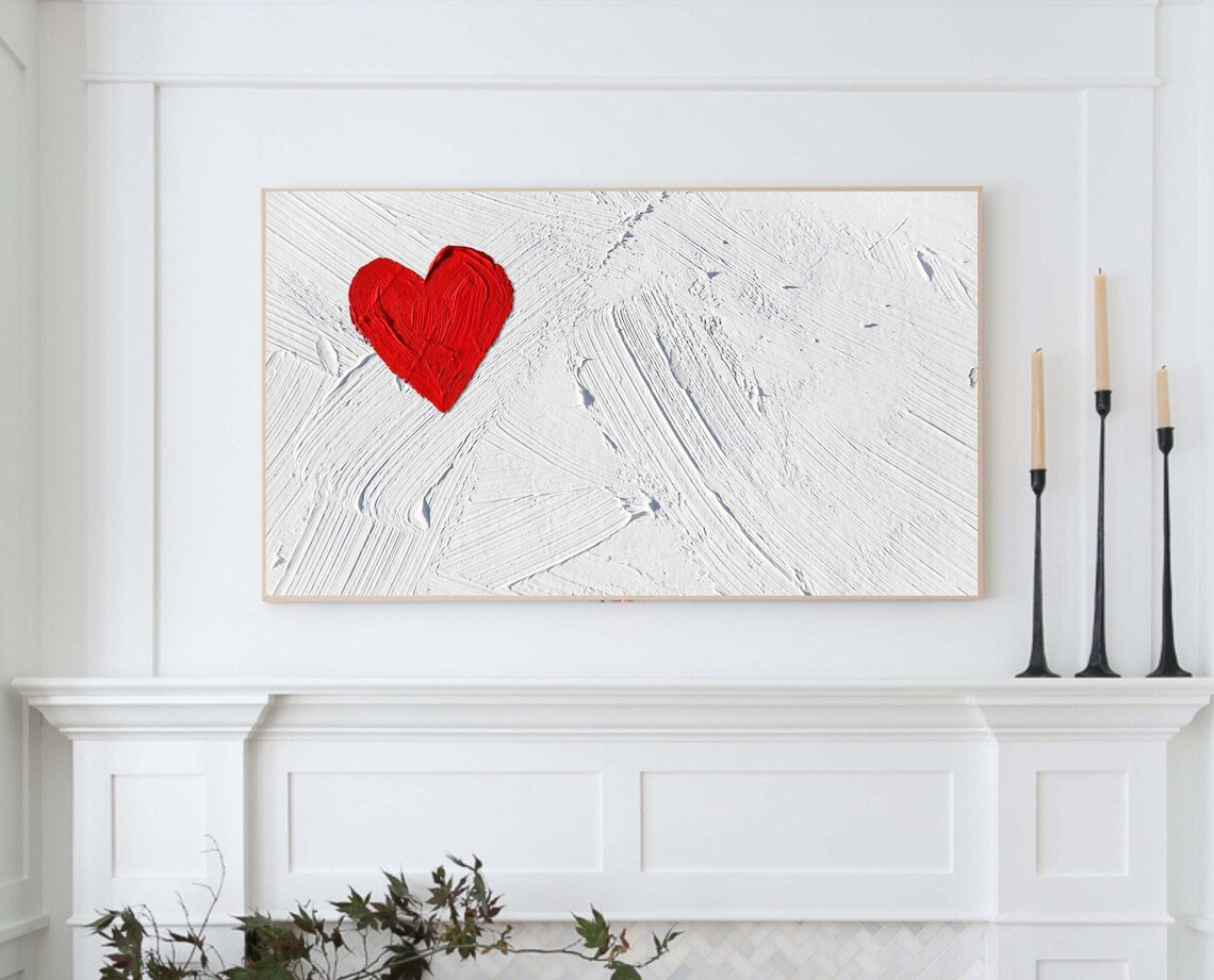 Valentines Day Heart Abstract Minimalist Art Print - Image 5