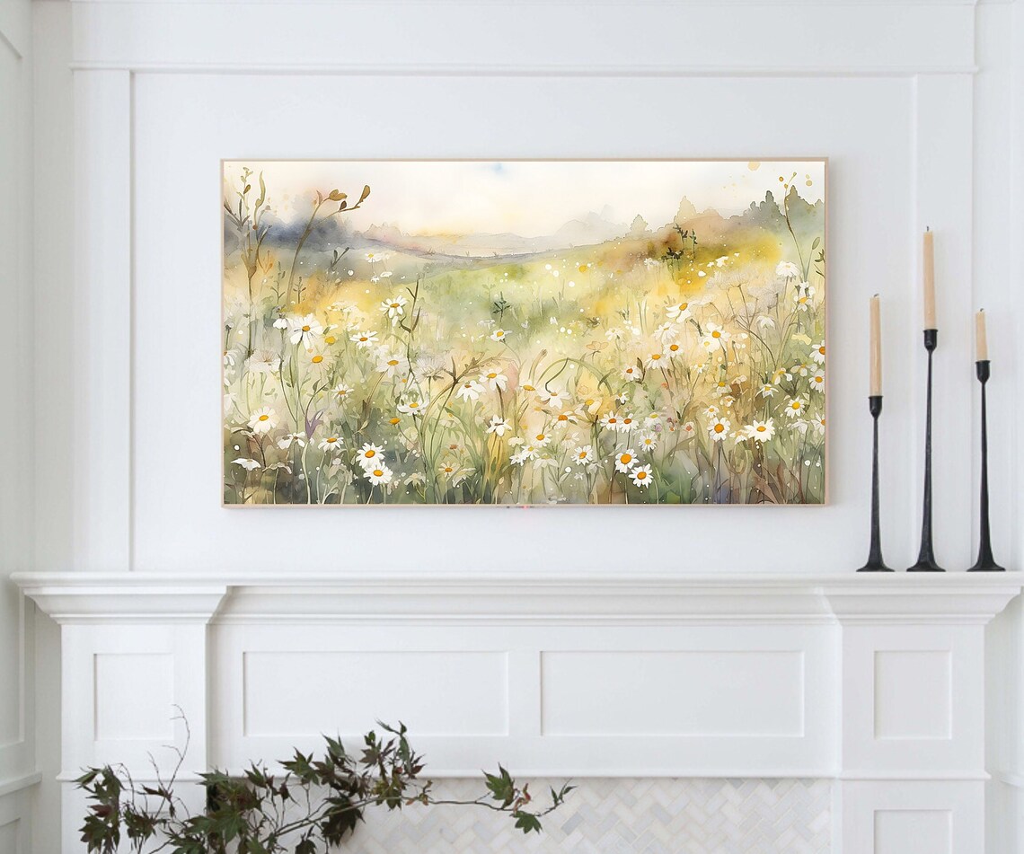 Spring Frame TV Wildflowers Watercolor Art Print - Image 4