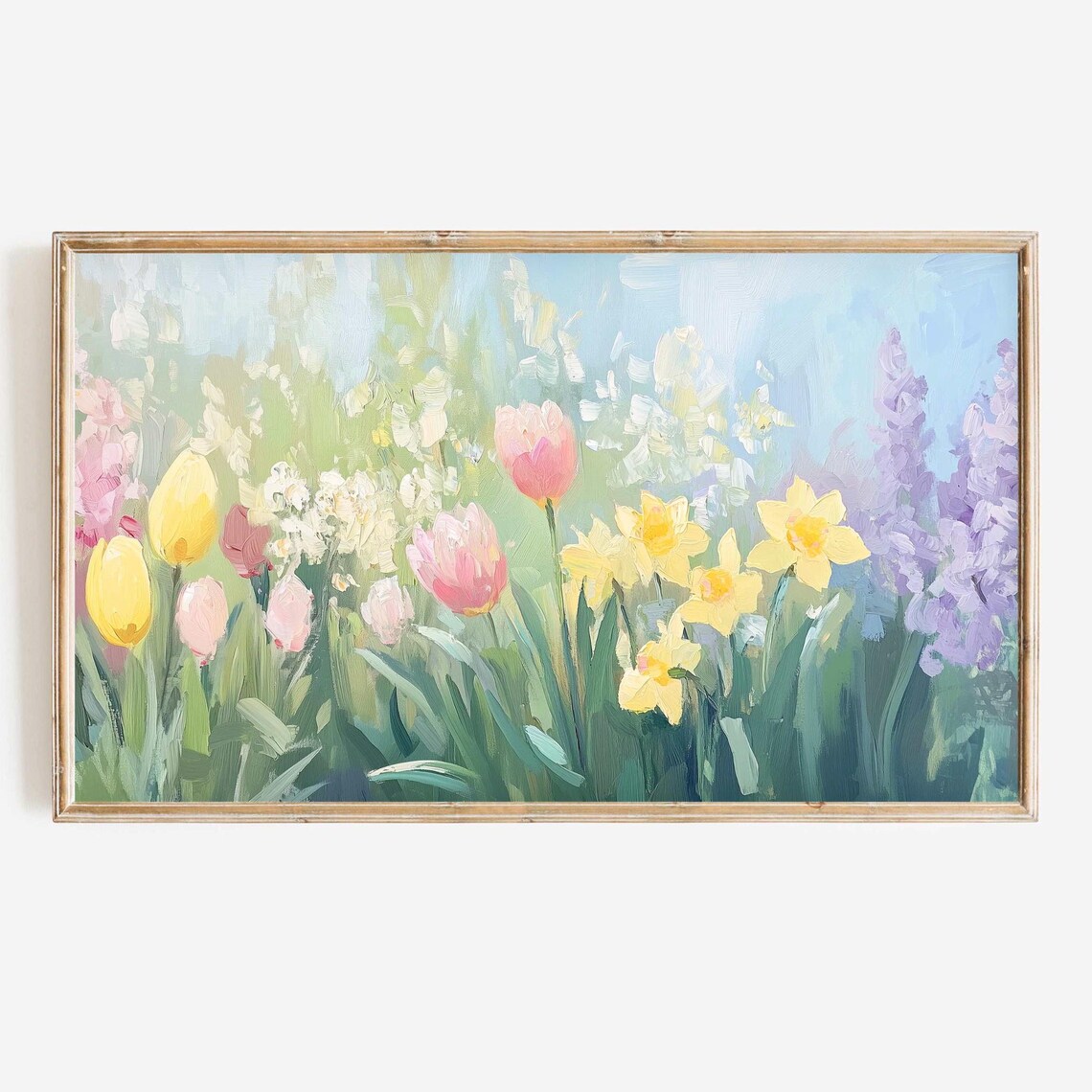 Spring Floral Art Print, Pastel Wildflower Decor