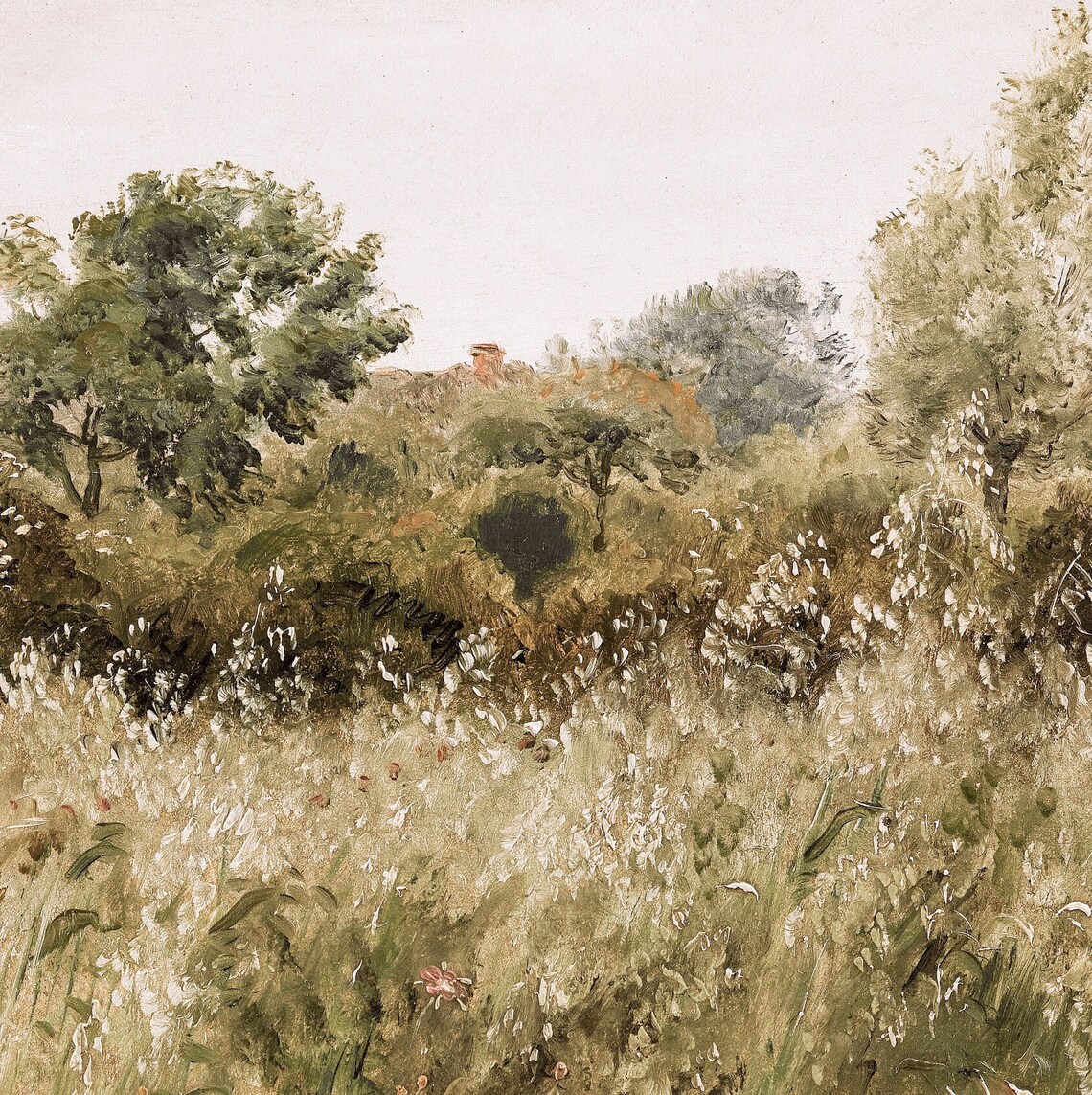 Golden Wheat Field With Green Trees Vintage Countryside Summer Poster - Image 2