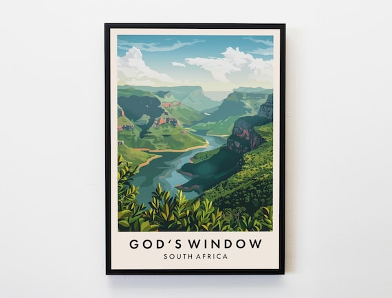 Gods Window Travel Print Wall Art South Africa Poster South Africa Travel Print Travel Lovers Home Decor Wall Art City Travel Poster