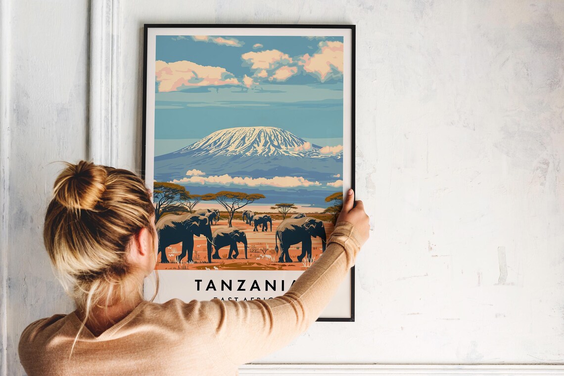 Tanzania Travel Poster, Africa Travel Art Print - Image 2