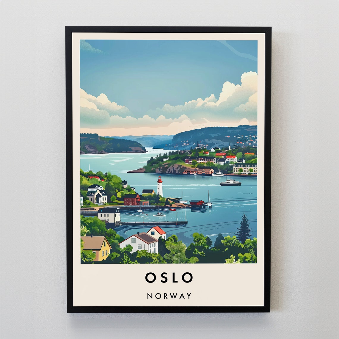 Oslo Travel Print Wall Art Oslo Oslo Print Oslo Travel Poster Oslo Gift Art Oslo Travel Art Travel Gift