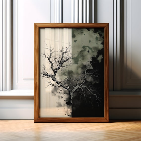 Tree Minimalist Wall Art Tree Poster Living Room Wall Decor Art Printing Boho Gallery Room Decor Art