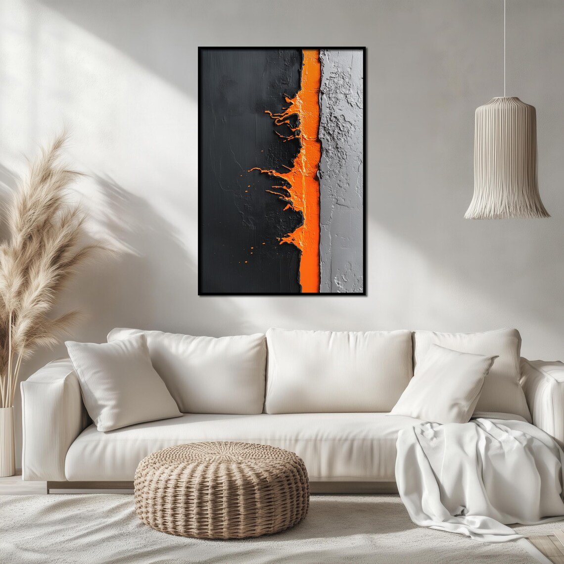 Minimalist Wabi Sabi Lava Flow, Japanese Inspired Art Print - Image 2