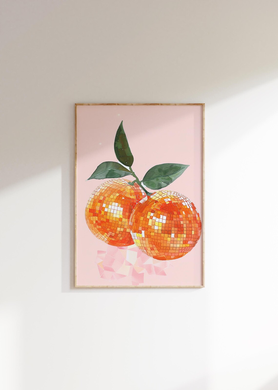 Disco Oranges Retro Kitchen Decor Poster Print - Image 2