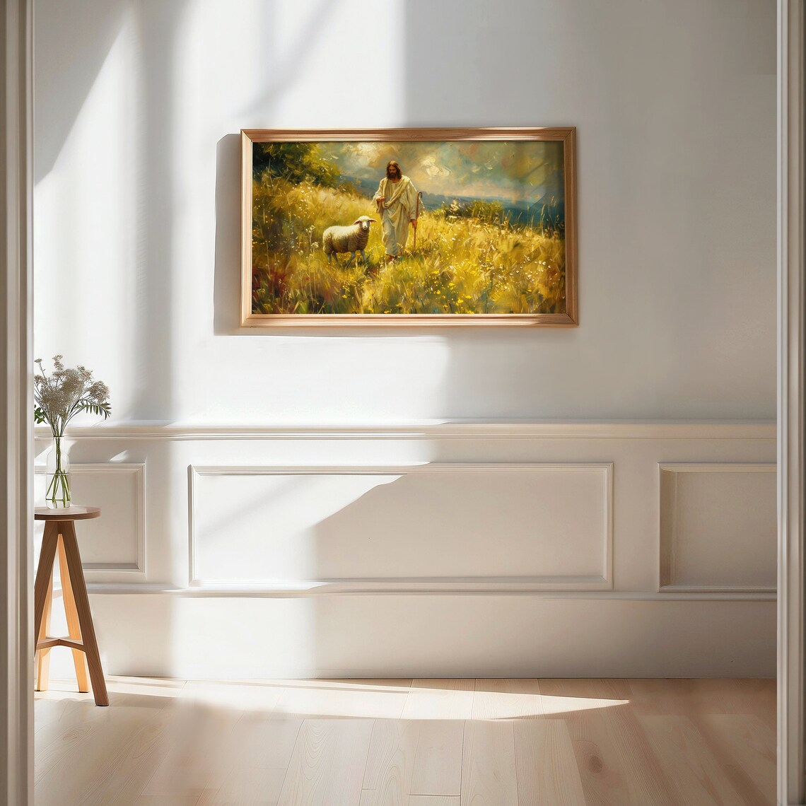 Jesus the Shepherd Religious Art Print, Easter Calvary - Image 2