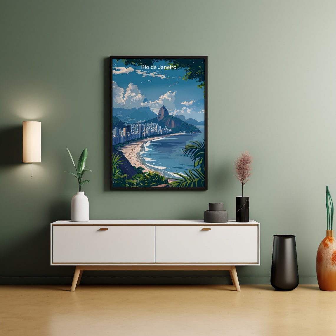 Rio De Janeiro Travel Poster, Brazil Beach City - Image 3