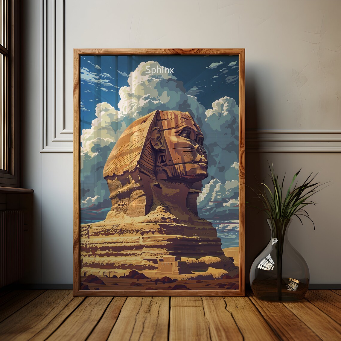 Sphinx Poster, Egypt Desert Sunlight