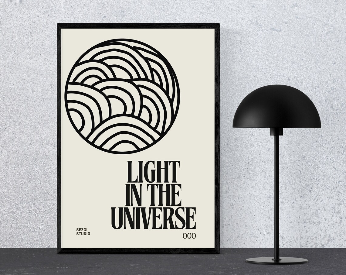Light In The Universe 000 Angel Number Geometric Line Circle Poster