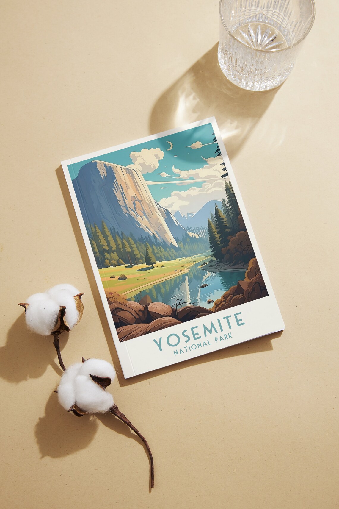 Yosemite El Capitan Lake Reflection National Park Travel Poster - Image 2