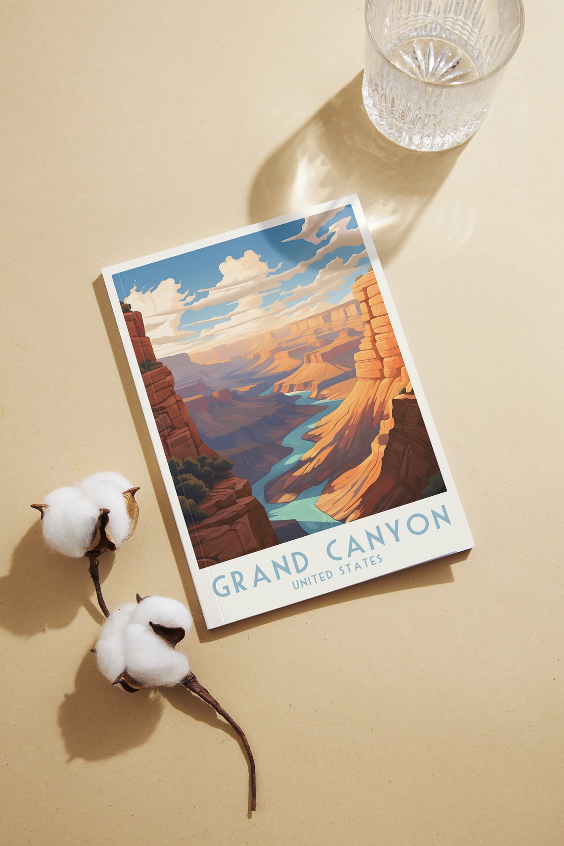 Grand Canyon United States Sunset Overlook Vintage Travel Poster - Image 2