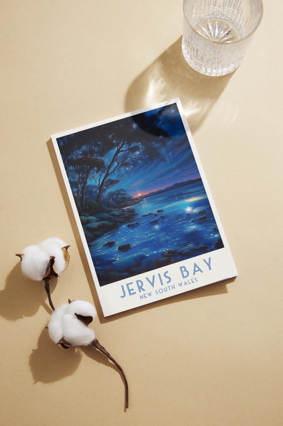 Jervis Bay New South Wales Starry Night Glowing Coast Travel Poster - Image 3