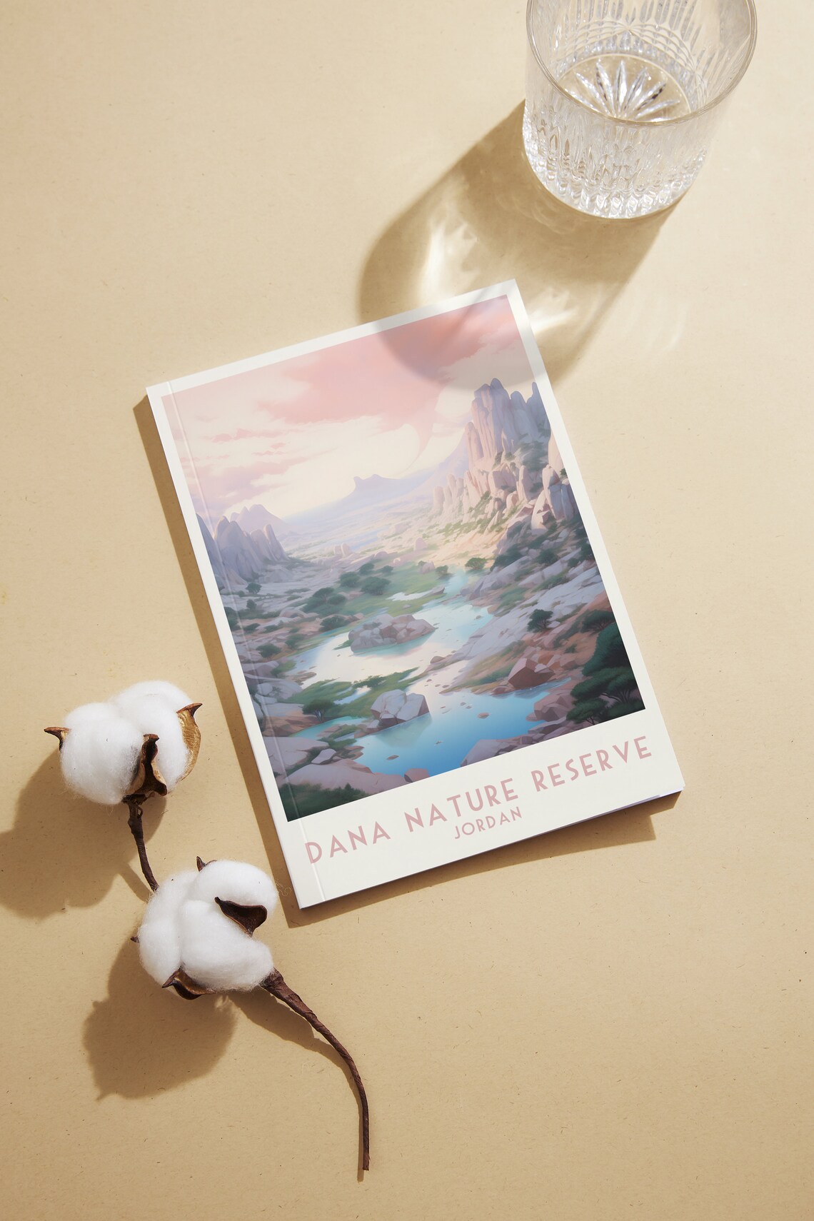 Dana Nature Reserve Jordan Canyon Oasis Vintage Travel Poster - Image 2
