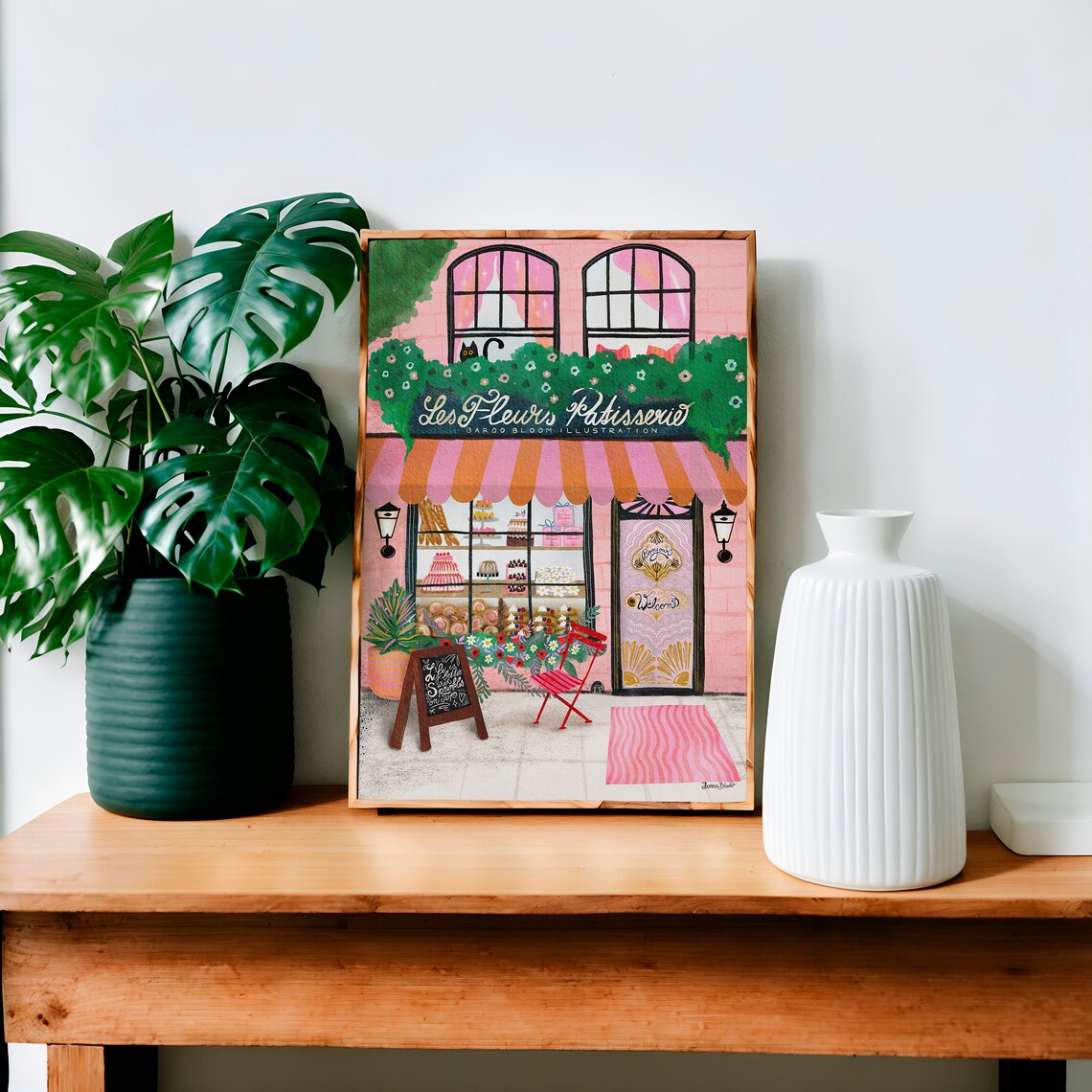 Pink Bakery Poster, Vintage Coffee Cafe Wall Art - Image 4