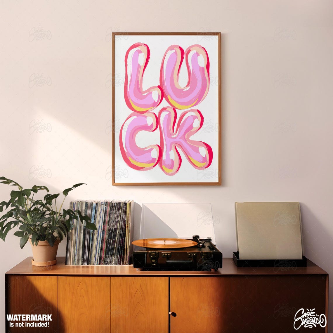 Luck Poster Teen Girl Wall Art Typography Print Girly Wall Art Quote Print Indie Room Decor Minimalist Wall Art Fine Art Print - Image 3