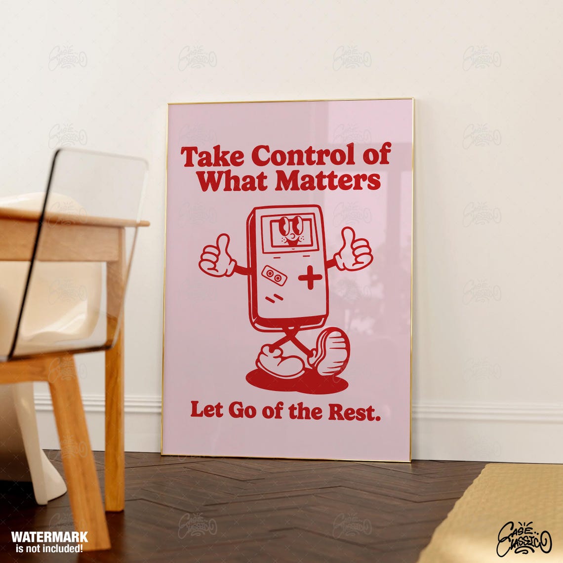Take Control of What Matters Retro Mascot Motivational Poster