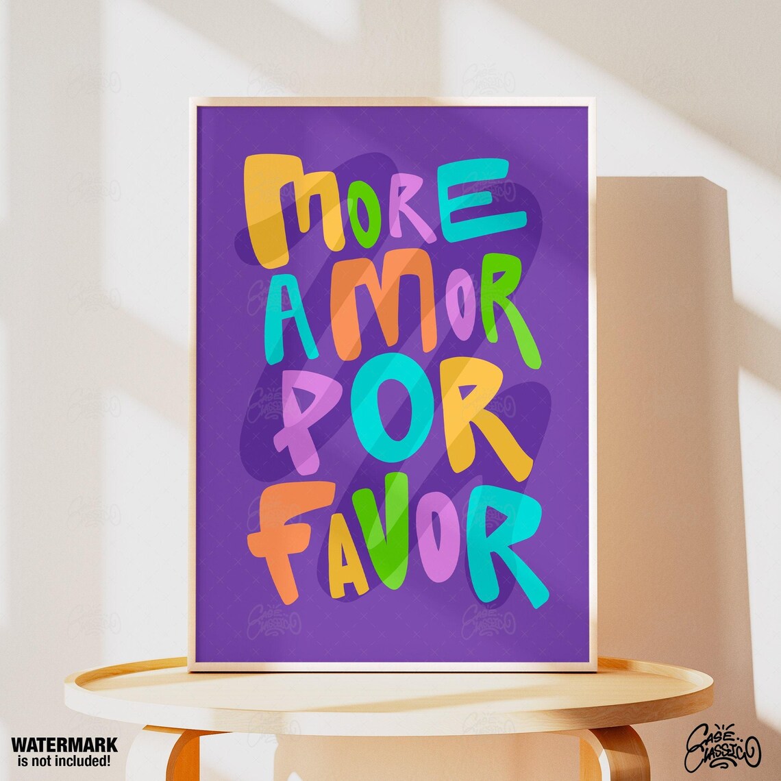 More Amor Por Favor Indie Room Decor Love Quote Print Typography Print Inspirational Wall Art Aesthetic Room Decor Quote Wall Art - Image 4