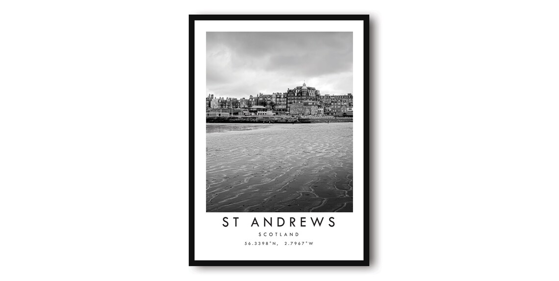 St Andrews Scotland Black And White Poster