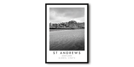 St Andrews Scotland Black And White Poster