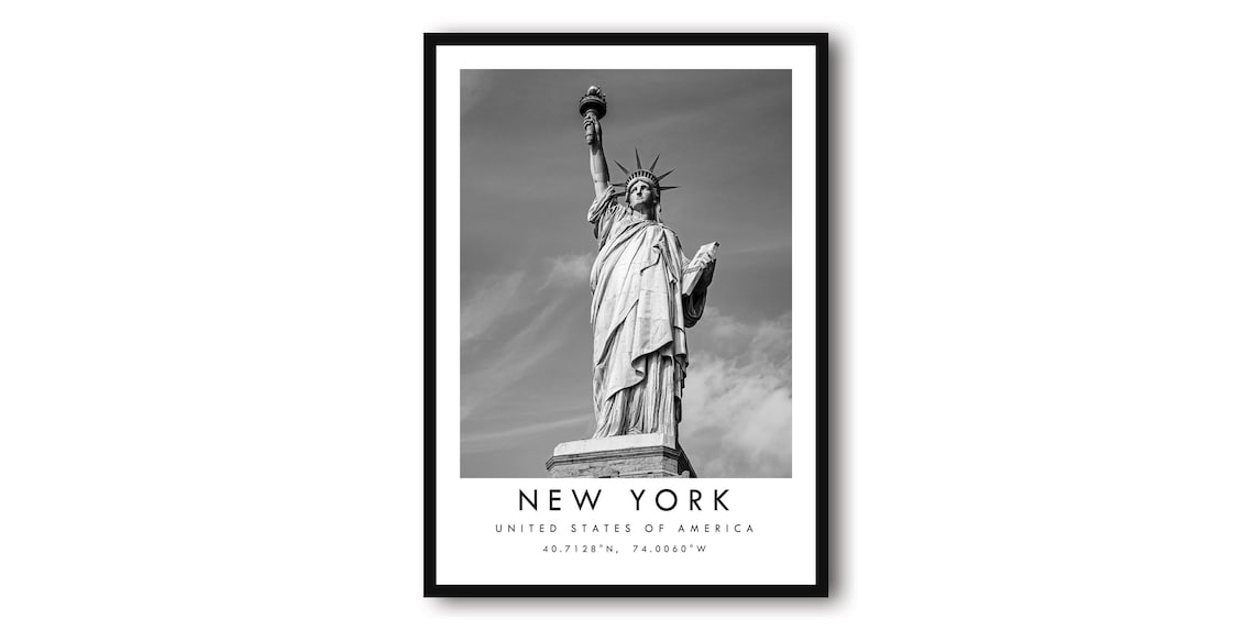 Statue Of Liberty Minimalist Travel Poster, New York