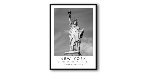 Statue Of Liberty Minimalist Travel Poster, New York