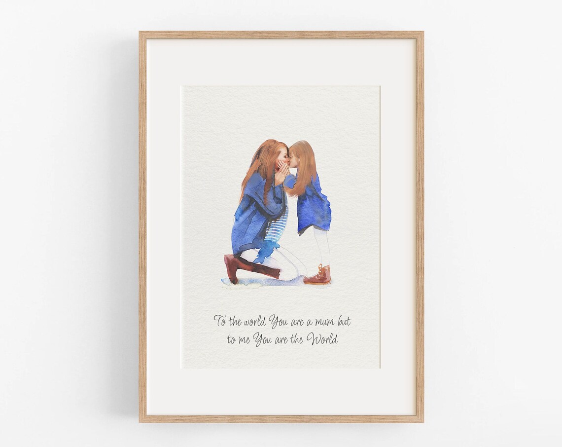 Custom Couple With Two Cats Watercolor Portrait Pet Family Art Poster - Image 2