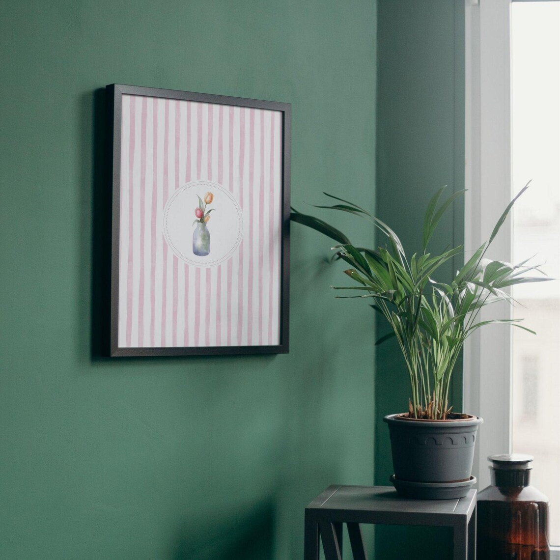 Vintage Tulips Illustration, Botanical Abstract Print - Image 3