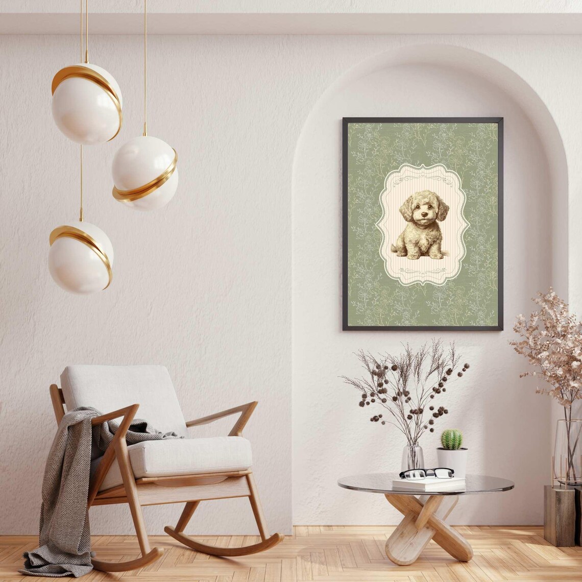 Cockapoo Vintage Style Dog Print, Nursery Decor - Image 4