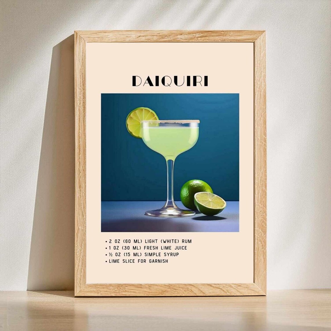 Daiquiri Cocktail - Contemporary Travel Poster