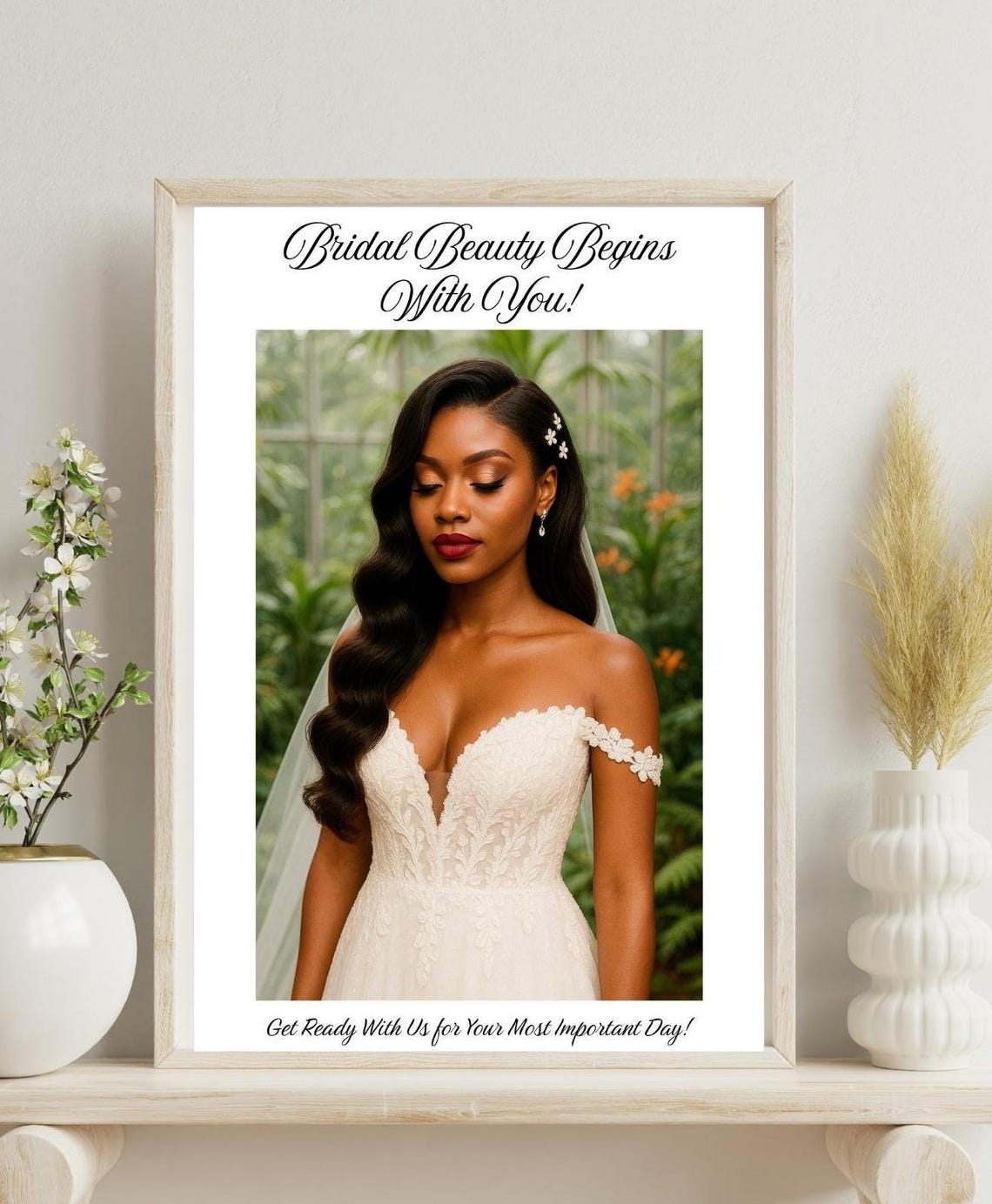 Bridal Beauty Begins With You Bridal Studio Salon Wall Poster