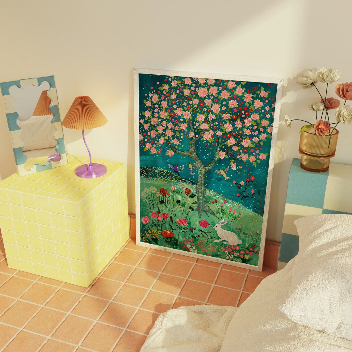 Colorful Spring Illustration Nursery Art Print - Image 2