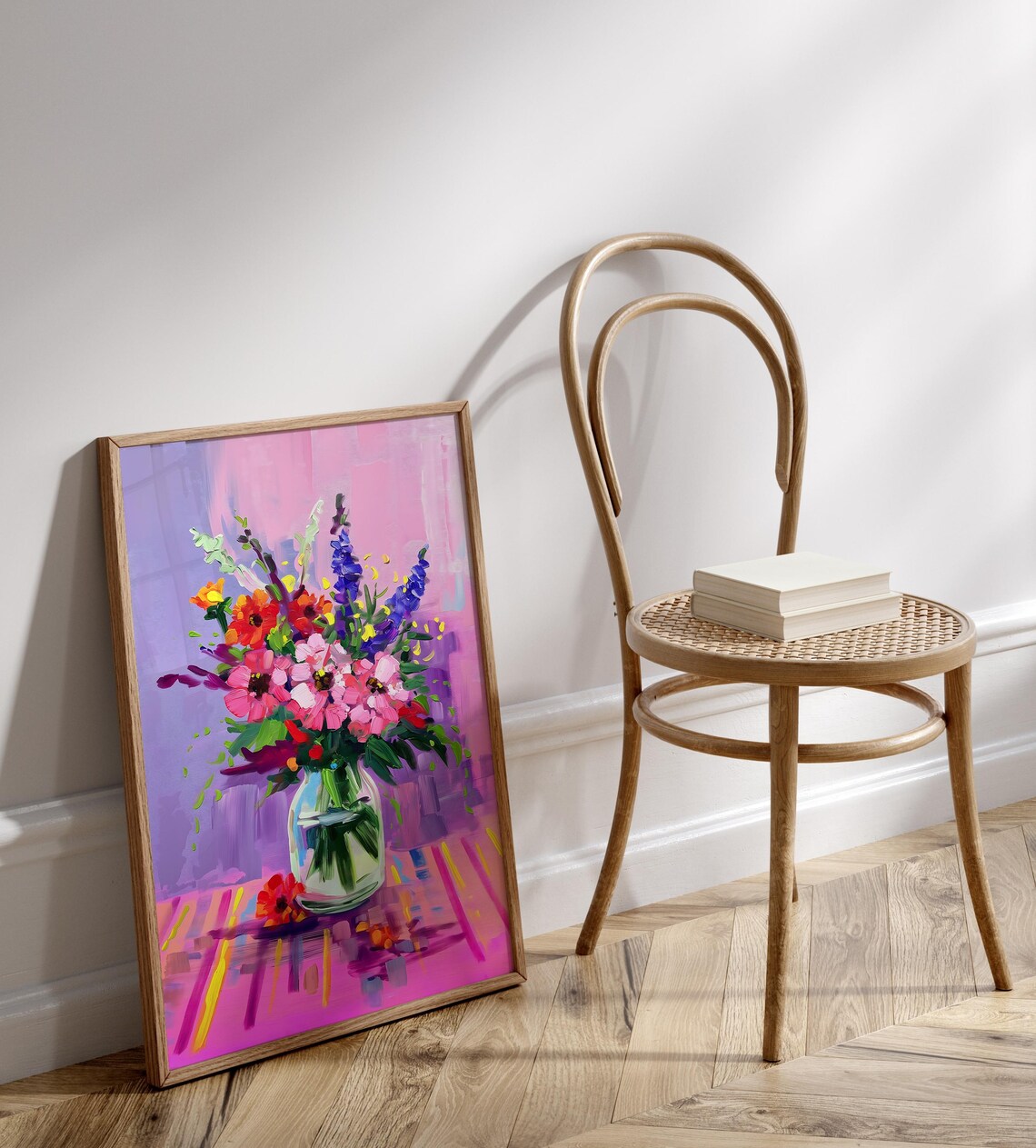 Flowers in a Vase Gouache Botanical Art Print - Image 2