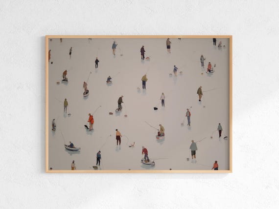 Fishing Print Masculine Wall Art Gift For Fisherman Prints