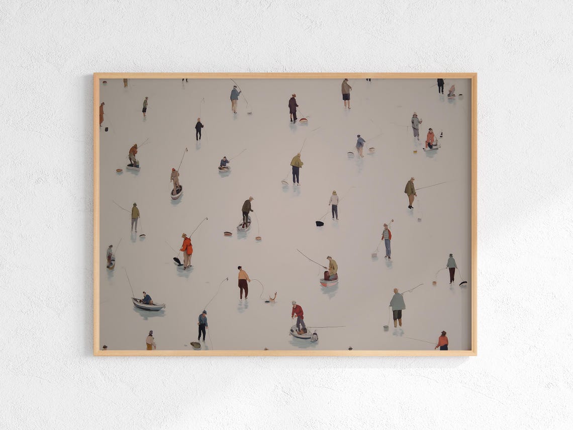 Fishing Print Masculine Wall Art Gift For Fisherman Prints