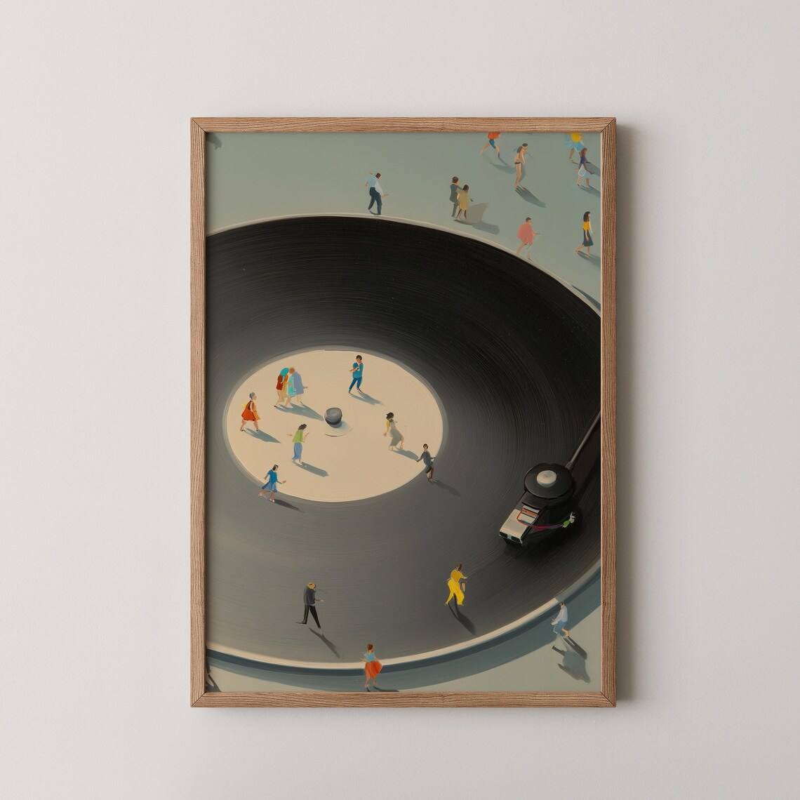 Vinyl Record Player Retro Turntable Art Print