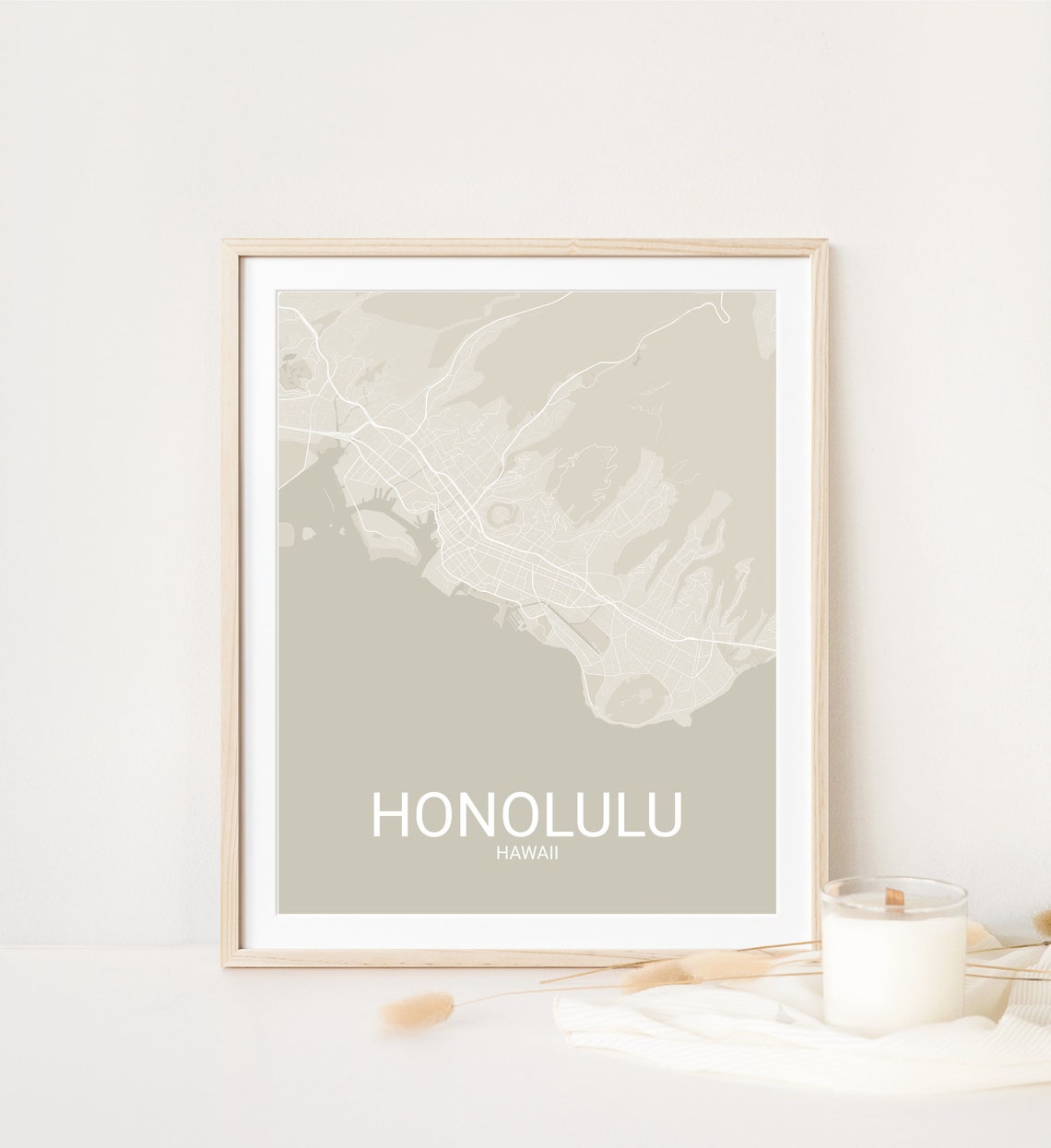 Honolulu Map Print Honolulu Travel Map Map Of Honolulu Hawaiian Gifts Hawaii Gifts Wedding Gifts Anniversary Gifts Valentine Gifts