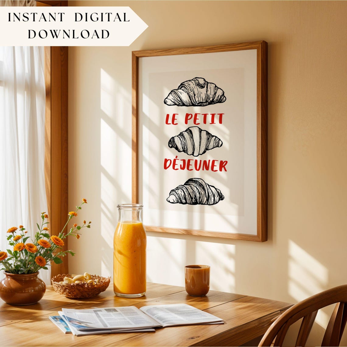French Kitchen Breakfast, Bakery Decor Poster